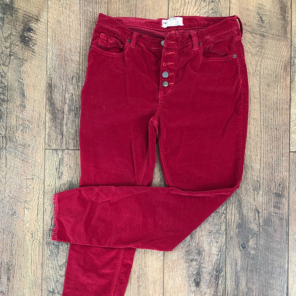 Free People Velvet skinny jeans